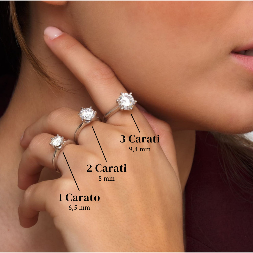 Solitario in Argento 925®