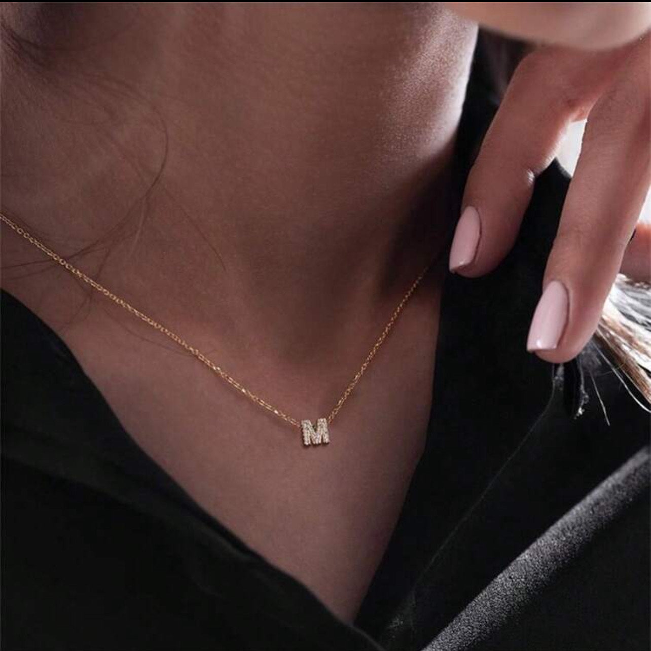 Collana Lettera di Zirconia