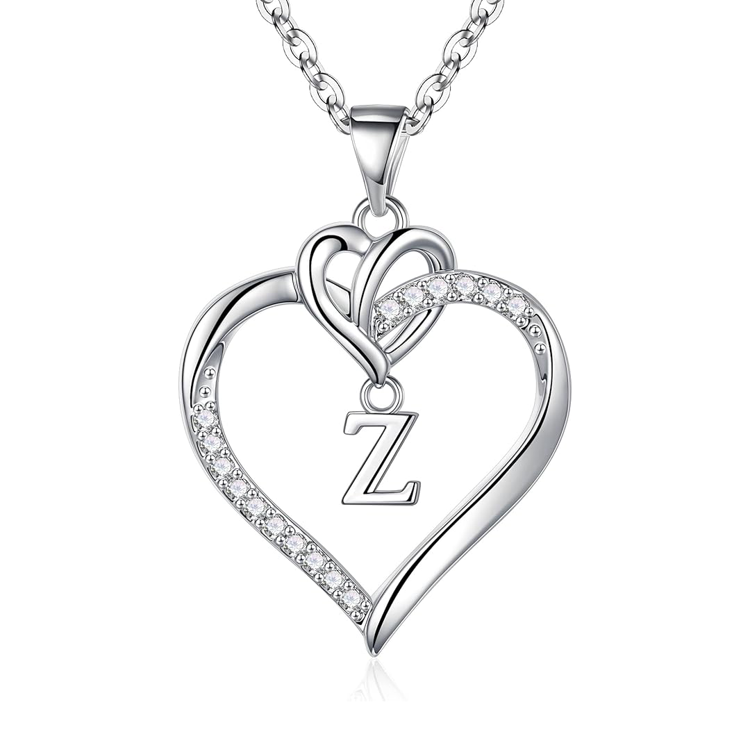 Collana con Cuore di Zirconia e Iniziale
