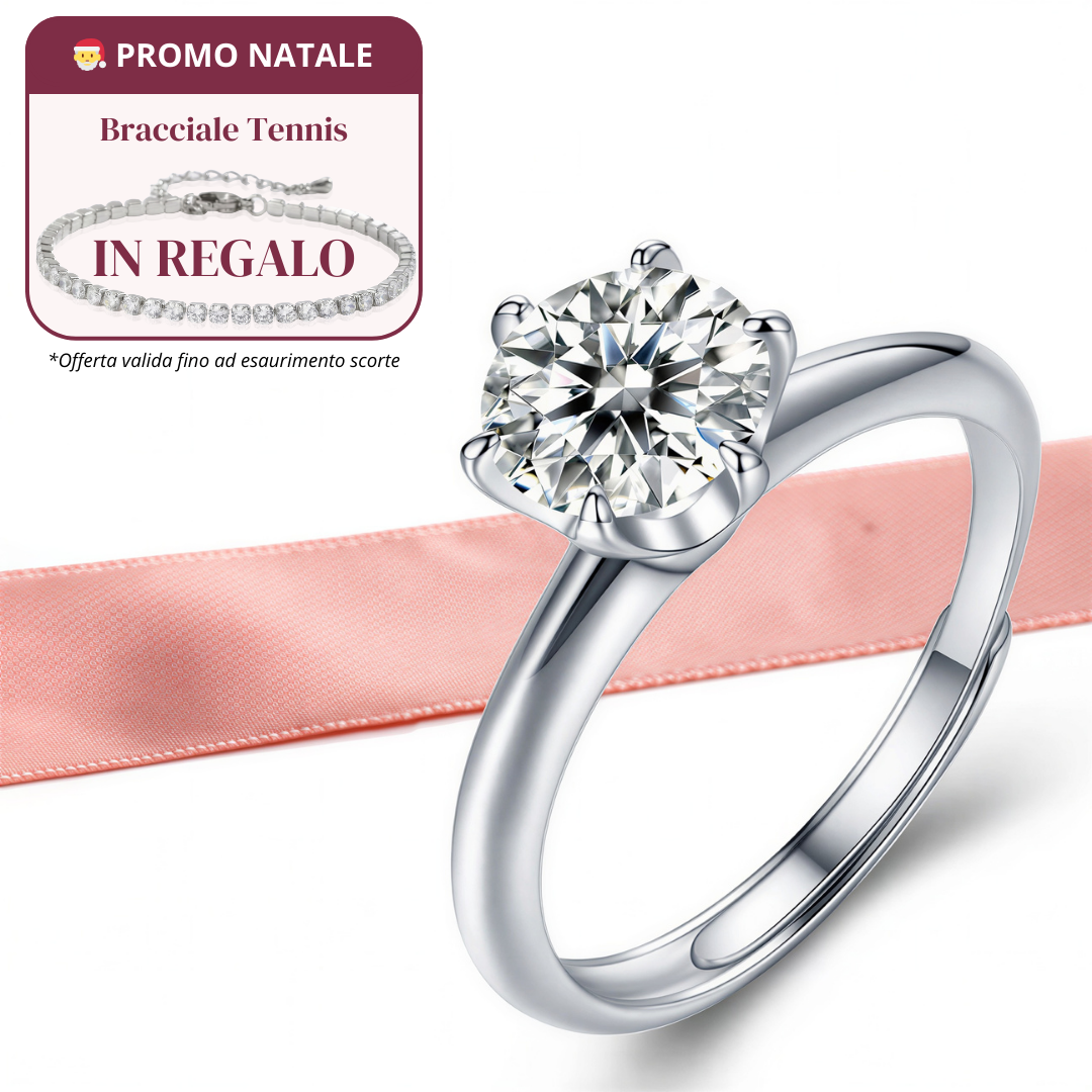 Solitario in Argento 925®