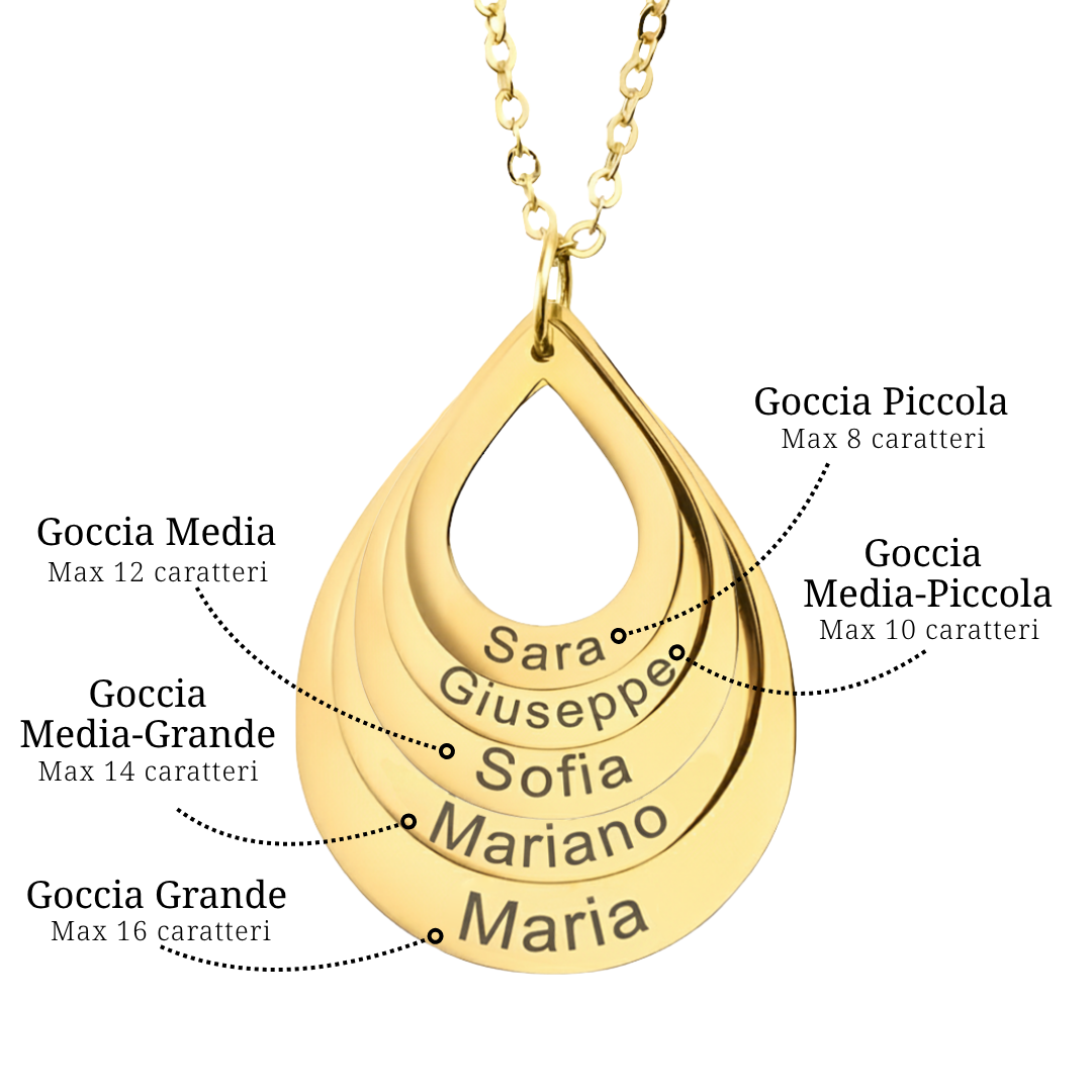 Goccia d’Amore - Collana Incisa
