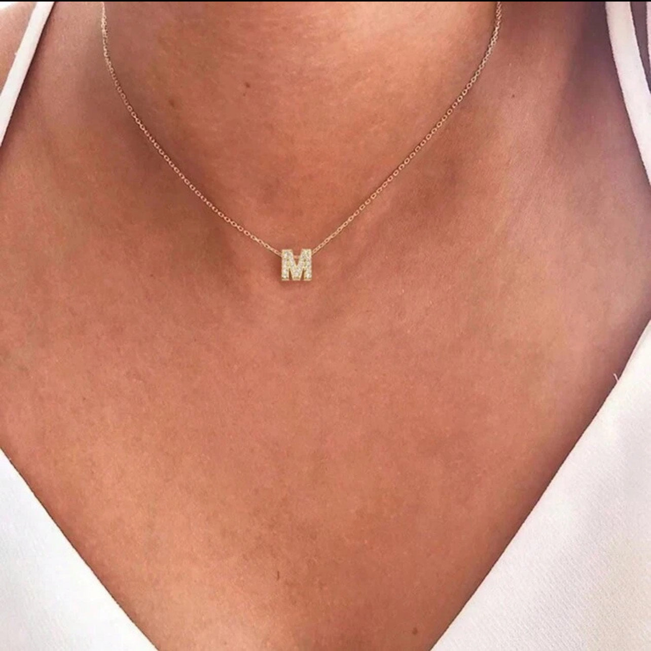 Collana Lettera di Zirconia