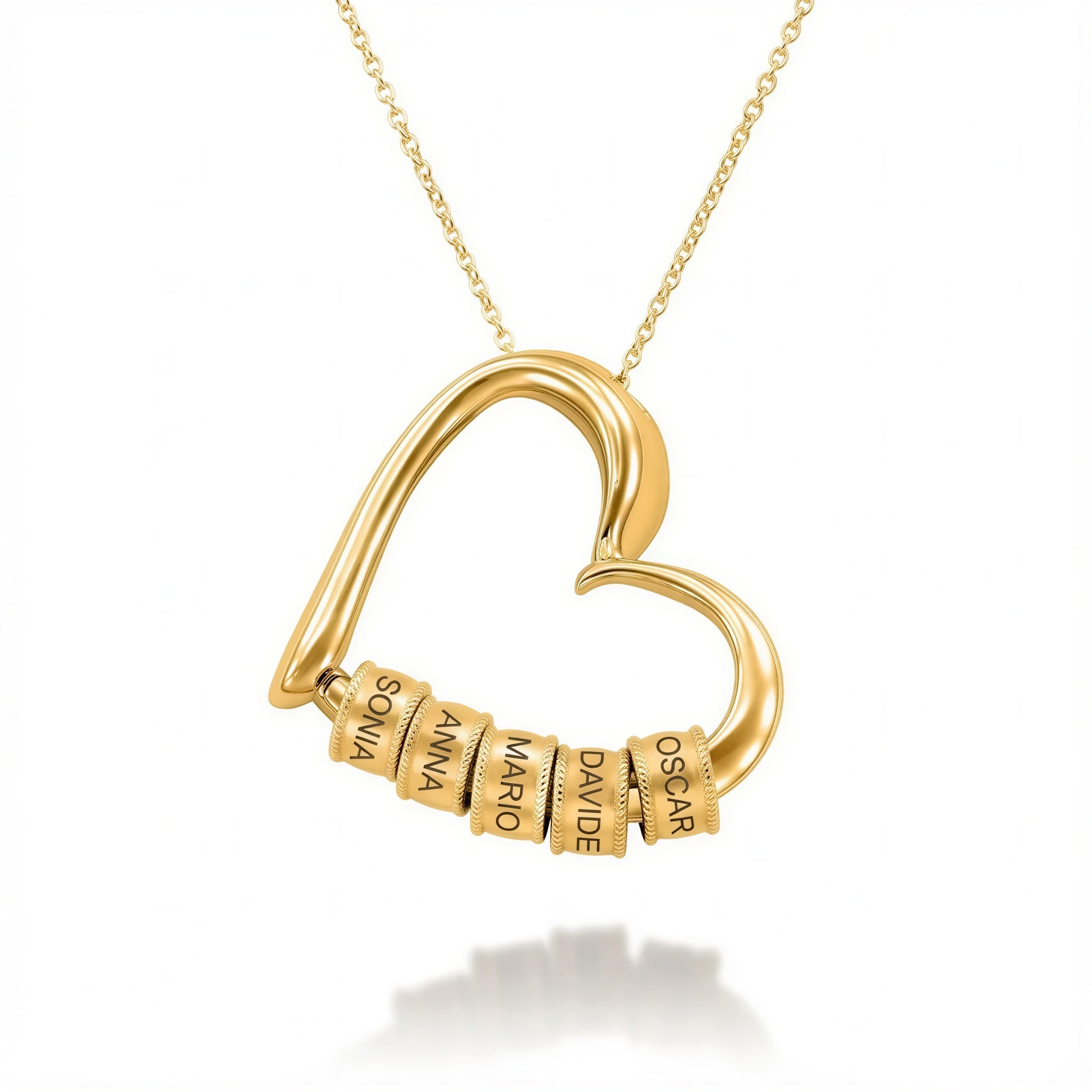 Made By Nami Collana Cuore Rosa Oro In Acciaio Inox Chirurgico – Gioiello Impermeabile Regolabile 40+5 Cm, Regalo Per Donne