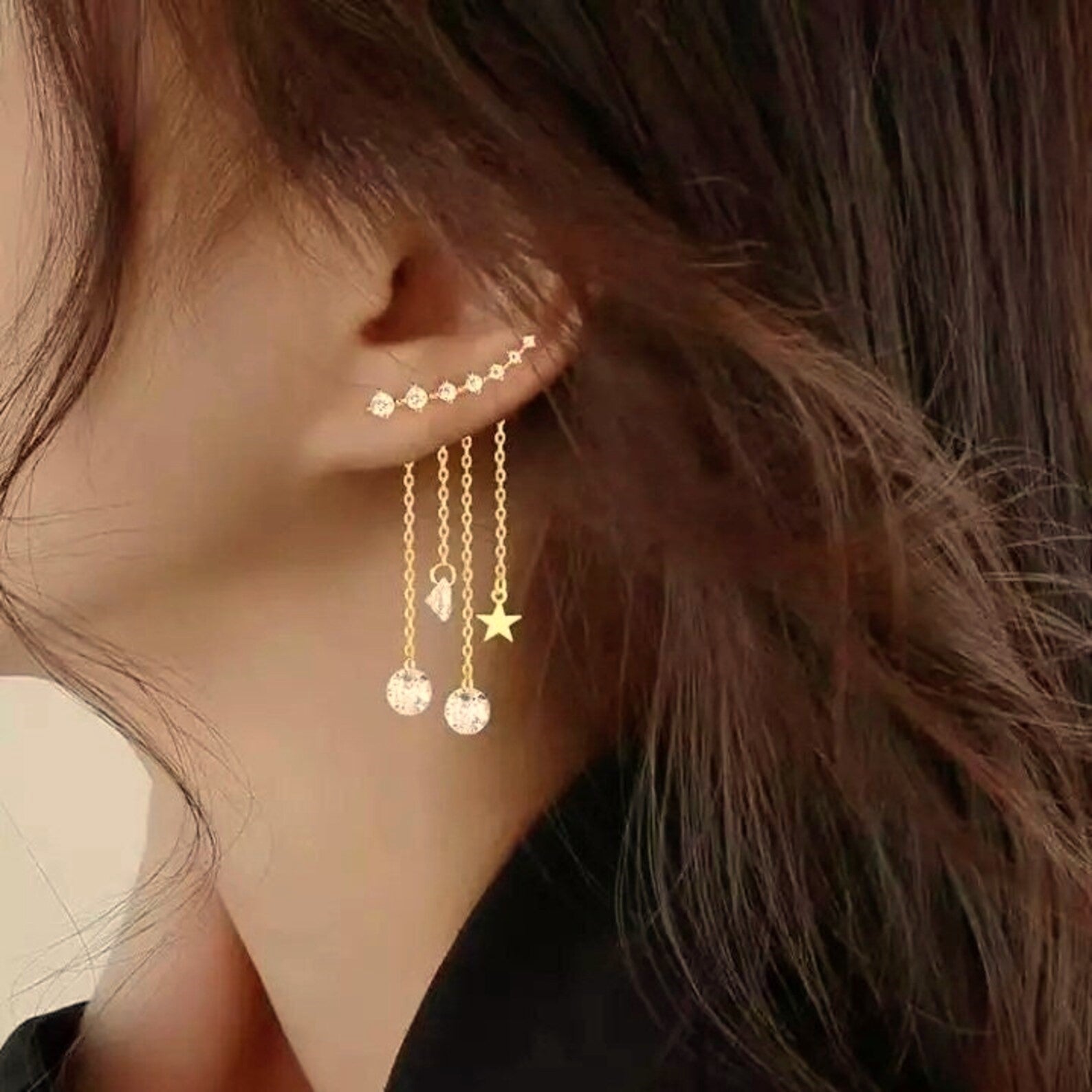 DEA EARRING placcati in oro 18k꧁